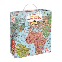 Puzzle CzuCzu 300 el. Odkrywcy Mapa wiata Bright Junior Media
