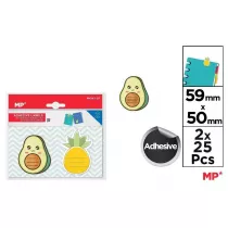 Karteczki samoprzylepne awokado/ananas 2x25szt