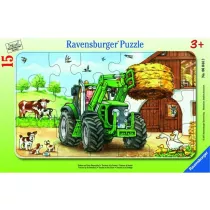 Puzzle 15 el. Traktor na polu Ravensburger