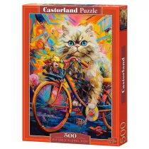 Puzzle 500 el. Kitten`s Floral Ride Castorland