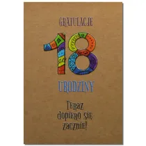Trend Kartka okoliczno�ciowa eko Urodziny 18 TS49