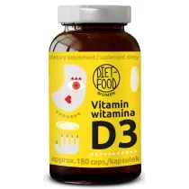 Diet-Food Witamina D3 (100 µg) Suplement diety 180 kaps.