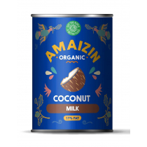 Amaizin Coconut milk - napój kokosowy bez gumy guar (17 % tłuszczu) (puszka) 400 ml Bio