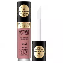 Eveline Cosmetics Wonder Match Velour Cheek&Lip r i pomadka w pynie 02 4.5 ml