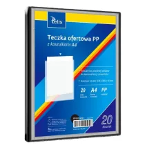 Tetis Teczka ofertowa A4 PP + 20 koszulek czarna