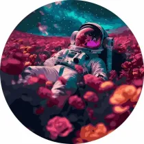 Twoje Hobby Malowanie po numerach okr�g�e - Astronauta w polu 40cm