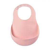 Beaba �liniak silikonowy z kieszonk� vintage pink
