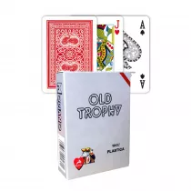Old Trophy, karty do gry, czerwone Modiano