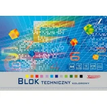 Kreska Blok techniczny kolorowy VINCENT A4-12