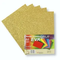 Penword Pianka brokatowa A4 Eva z�ota biodegradowalna 5 szt.
