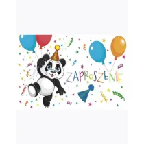 Zaproszenie Z 160x95 zest. 62139 Dzieci�ce - Balony, Ch�opiec, Dziewczynka, Pandy, Urodziny