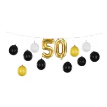 PartyDeco Girlanda balonowa 3w1 50 urodziny 260x32cm