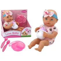 Lalka Bobas do karmienia z ubrankiem w flamingi Leantoys
