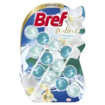 Bref WC DeLuxe Zawieszka myj�co-zapachowa do muszli WC czaruj�cy ja�min 3 szt.
