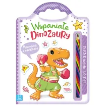 Wspaniae dinozaury. Malowanka z naklejkami