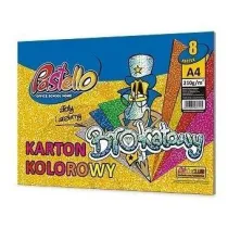 Alfa Pastello Karton brokatowy A4 210g, 8 kolor�w)