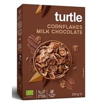 Turtle Płatki śniadaniowe kukurydziane w polewie z mlecznej czekolady bezglutenowe 250 g Bio