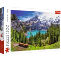 Puzzle 1500 el. Jezioro Oeschinen, Alpy, Szwajcaria Trefl