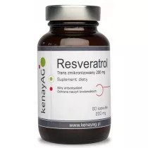 Kenay Resveratrol trans- zmikronizowany - wiksza porcja 200 mg! - suplement diety 60 kaps.