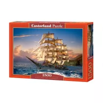 Puzzle 1500 el. eglowanie o zachodzie soca Castorland