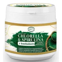 Asepta Chlorella & Spirulina z baobabem suplement diety 150 g