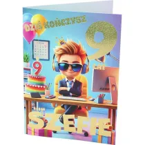 Karnet A B6 9 urodziny szef RD-015