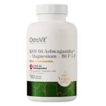 OstroVit KSM-66 Ashwagandha + Magnez + B6 P-5-P VEGE Suplement diety 90 kaps.