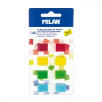 Milan Zak�adki indeksuj�ce transparentne Fluo 45 x 12 mm 140 szt.