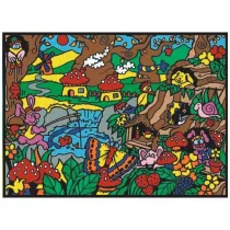Kolorowanka Welwetowa 47x35cm Wioska