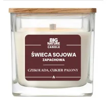 Big Nature wieca sojowa o zapachu Czekolada i Cukier Palony 220 g