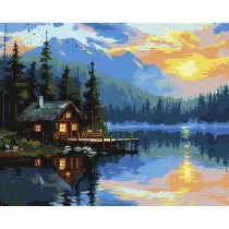 Ideyka Malowanie po numerach - Przytulno�� nad jeziorem 40x50cm