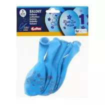 Godan Balony Premium "Moje 1 urodziny" niebieski 100 szt.