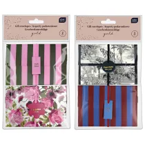 Interdruk Koperty podarunkowe z gumk 2 szt gold mix