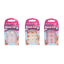 Sztuczne paznokcie 12szt Glamour - 3 rodzaje Hipo