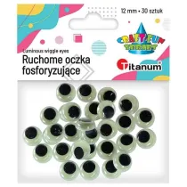 Titanum Oczy Fosforyzuj�ce bez rz�s 12 mm