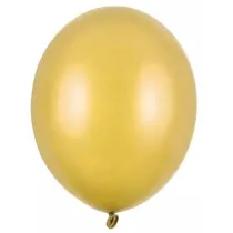 PartyDeco Balony Strong 30cm, Metallic Pure Gold: 1op./100szt.
