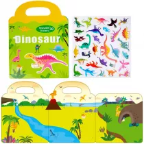 Askato Ksieczka z naklejkami - dinozaury