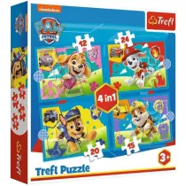 Puzzle 4w1 - Biegn�ce Pieski (12+15+20+24 el.) Trefl