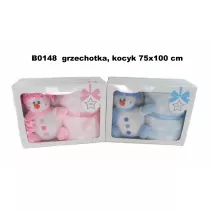 S�onik z grzechotk� i kocykiem 75x100cm MIX Sun-Day