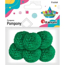Titanum Pompony wczkowe zielony 3 cm