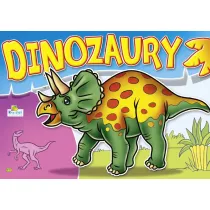 Kolorowanka. Dinozaury - Dino zielono ��ty z rogami (A4, 16 str.)