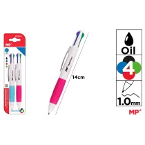 Mp Main Paper D�ugopis olejowy MP 1.0mm 4 kolory 2szt. blister
