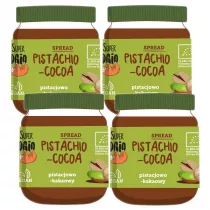Super Fudgio Krem pistacjowo-kakaowy Zestaw 4 x 190 g Bio