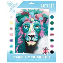 Malowanie po numerach - Curageous Lion 40x30cm Dalprint