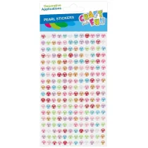 Ozdoba dekoracyjna samoprzylepna Per�owa mix kolor 6mm op.18szt.  CRAFT WITH FUN 545876