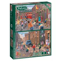 Puzzle 2 x 500 el. FALCON Zabawa na ulicy Jumbo