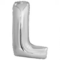 Amscan Balon foliowy litera L srebrna 56x86cm