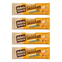 Dobra Kaloria Baton niadanie praone orzeszki i sl Zestaw 4 x 35 g