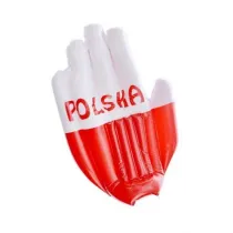 Arpex R�kawica dmuchana kibica 47 cm bia�o-czerwona