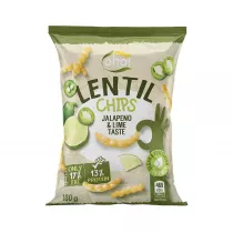 Naujasis Nevezis Chipsy z czerwonej soczewicy o smaku jalapeno i limonki 100 g